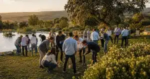 Jornada de team building al aire libre en los jardines de la finca Alto del Cenador, Seseña Madrid